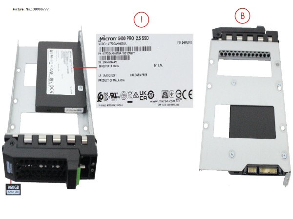 SSD SATA 6G RI 960GB IN LFF SLIM