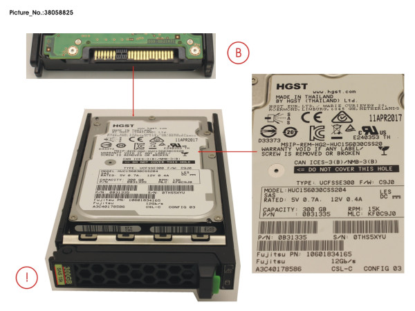 HD SAS 12G 300GB 15K HOT PL 2.5' EP