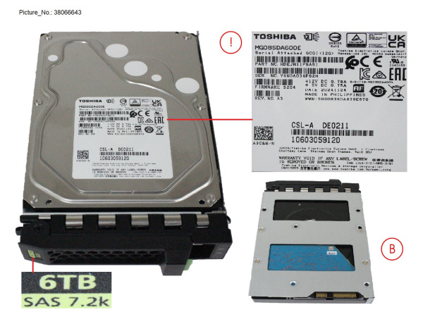 HD SAS 12G 6TB 7K2 512E HOT PL LFF BC NU