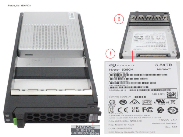 DXS6 SSD NVME 2.5" 3.84TB