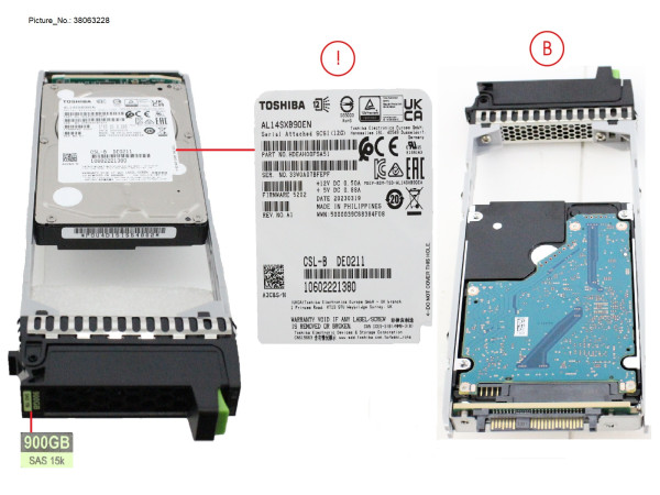 JX40 S2 HD DRIVE SAS 900GB 15K 12G 512N