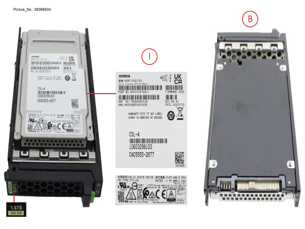 SSD SAS 24G MU 1.6TB IN SFF SLIM