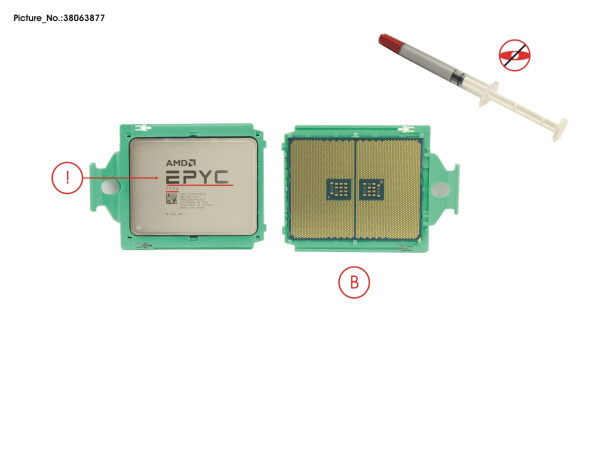 CPU AMD EYPC 7252 3.1GHZ 8CORE 120W (2P/