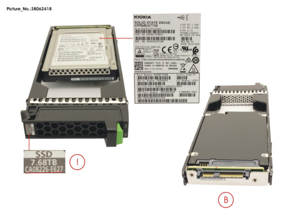 DX/AF FIPS SSD SAS 2.5" 7.68TB 12G