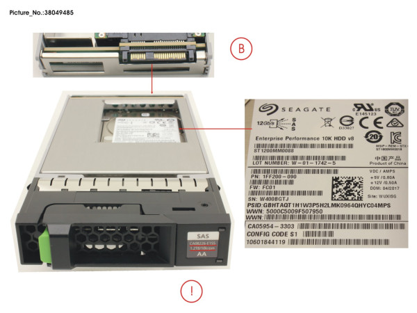 DX60 S4 HD DRIVE 3.5'1.2TB 10K