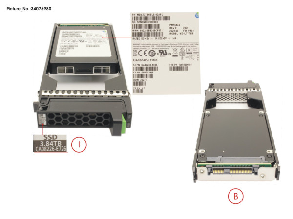 DX S3/S4 SSD SAS 2.5" 3.84TB DWPD1 12G