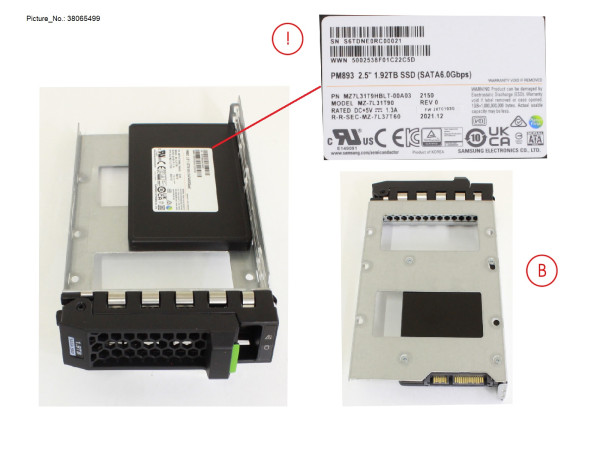 SSD SATA 6G 1.92TB RI LFF FOR NUTANIX