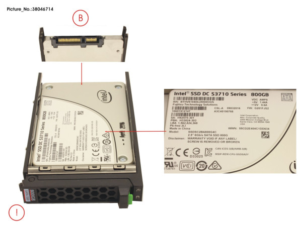 SSD SATA 6G 800GB WRITE-INT. 2.5' H-P EP