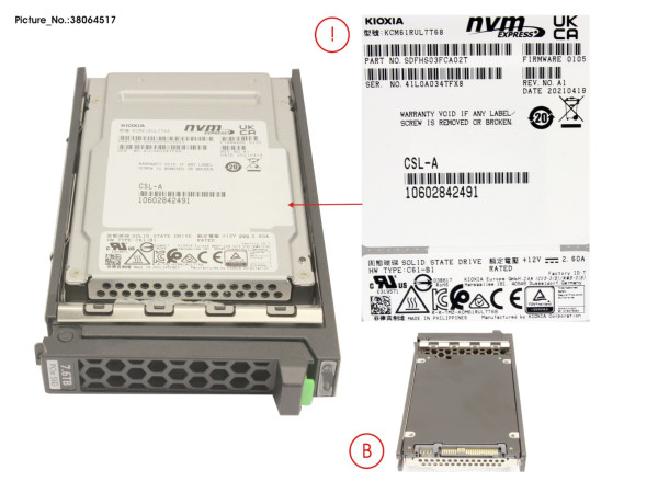 SSD PCIE4 SFF RI 7.68TB