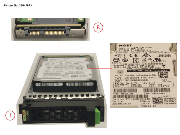 JX40 S2 SED SAS 600GB 15K 12G 512N