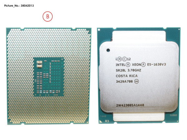 CPU XEON E5-1630V3 3.7GHZ 14,0" W