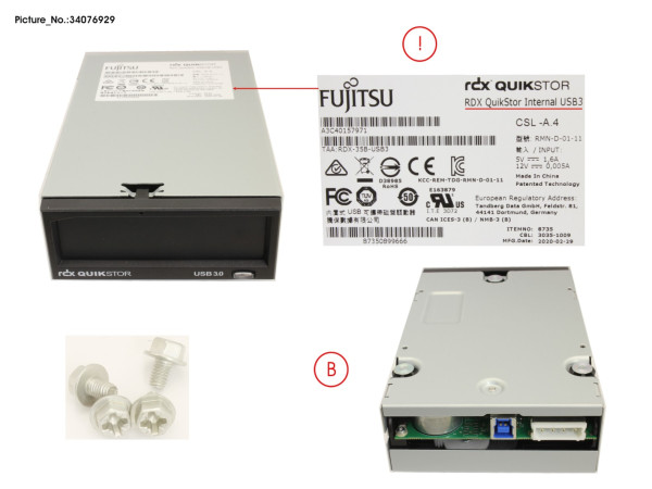 RDX DRIVE USB3.0 3.5' INTERNAL