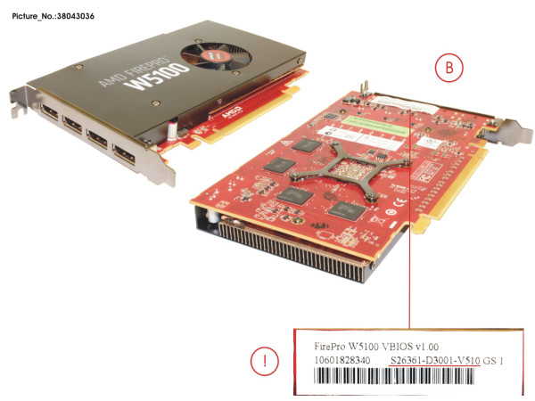 VGA AMD FIREPRO W5100 4GB PCI-E X16