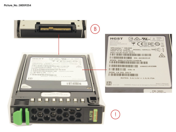 SSD SAS 12G 1.6TB MIXED-USE 2.5' H-P EP