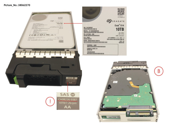 DX S3/S4 HD DRIVE 3.5" 10TB 7. 2K AF