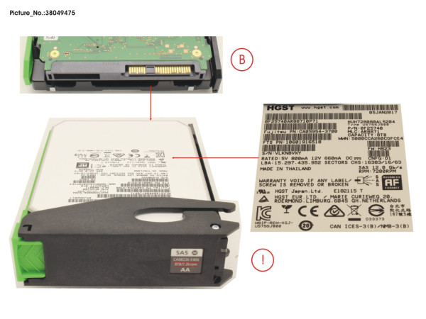 DX S4 HDDE HD DRIVE 8TB 7.2K AF