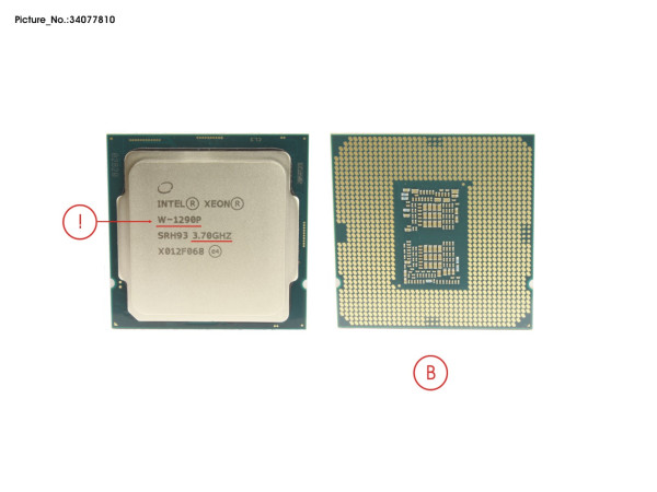 CPU INTEL XEON W-1290P 3,7 GHZ 12,5" W