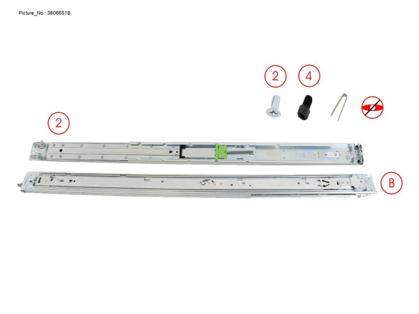 RACK MOUNT KIT FOR SHORT DEPTH