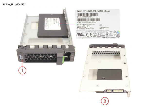 SSD SATA 6G 3.84TB MIXED-USE 3.5' H-P EP