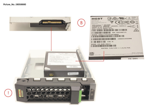 SSD SAS 12G 480GB READ-INT. 3.5' H-P EP