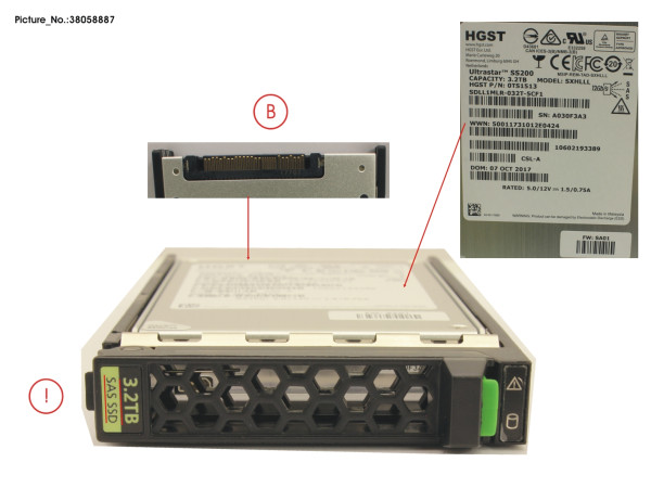 SSD SAS 12G 3.2TB MIXED-USE 2.5' H-P EP