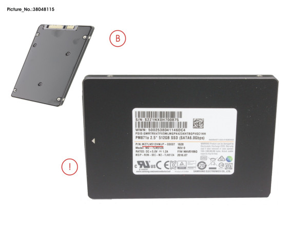 SSD S3 512GB 2.5 SATA (7MM) (OPAL)