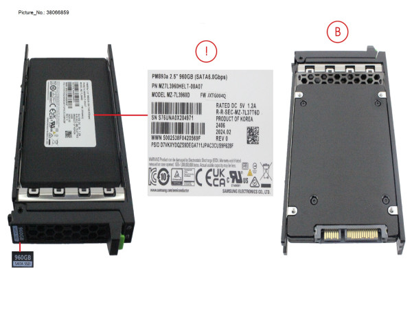 SSD SATA 6G RI 960GB SED IN SFF SLIM