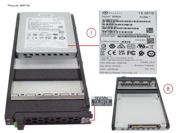 DXS6 SSD NVME FIPS 2.5" 15.36TB