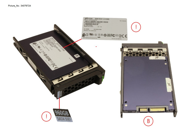 SSD SATA 6G 960GB READ-INT. 2.5' H-P EP