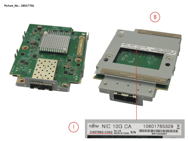 DX100/200 S3 CA NIC 2P 10G WO SFP