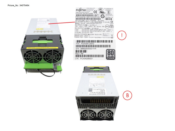 PSU 2.880W PLATINUM REV. AB