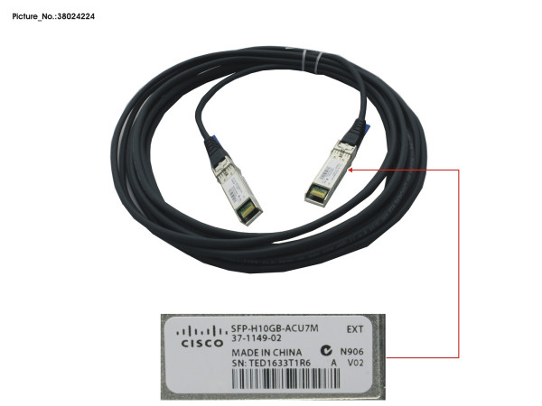 SFP+ ACTIVE TWINAX CABLE CISCO 7M