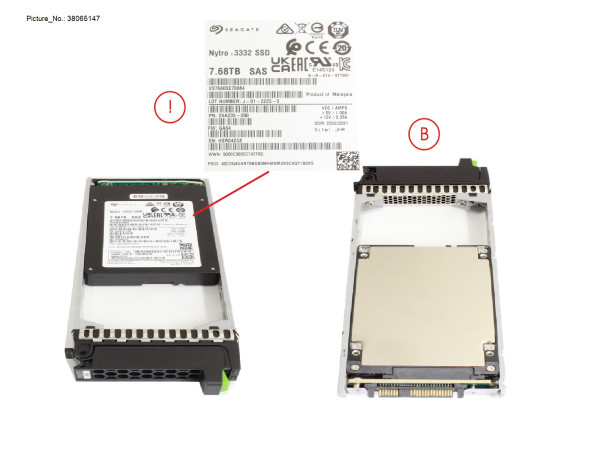 DX/AF SSD SAS 2.5" 7.68TB 12G