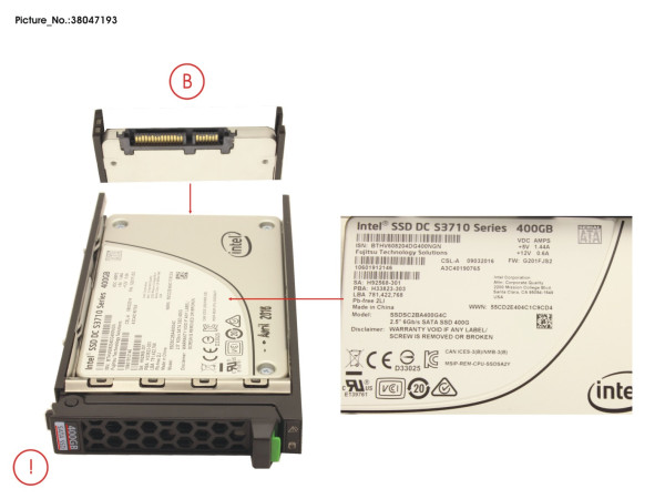 SSD SATA 6G 400GB Write-Int. 2.5 Zoll H-P EP