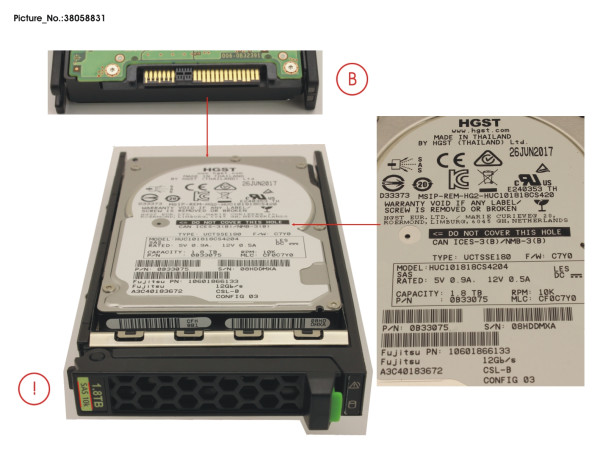 HD SAS 12G 1.8TB 10K 512E HOT PL 2.5' EP