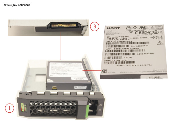 SSD SAS 12G 1.6TB MIXED-USE 3.5' H-P EP
