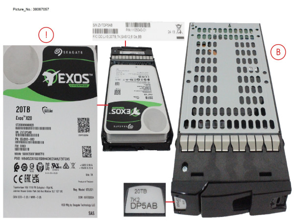 ETERNUS NU SED HDD,3.5",20TB,7K,12G,N-SA