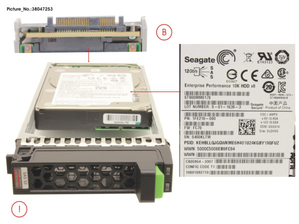 DX S3 SED DRIVE 2.5' 900GB 10KRPM