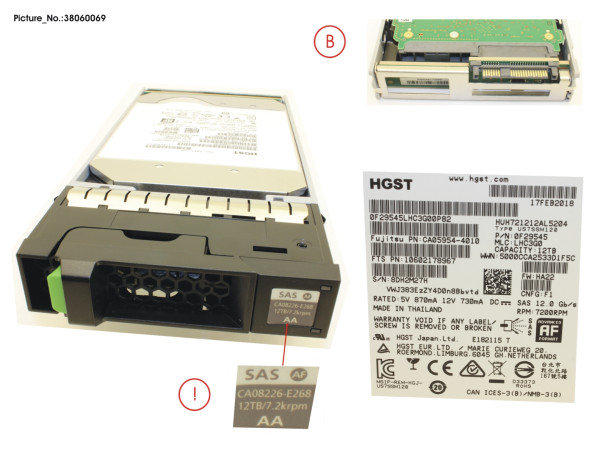 DX S3/S4 HD DRIVE 3.5' 12TB 7. 2K AF