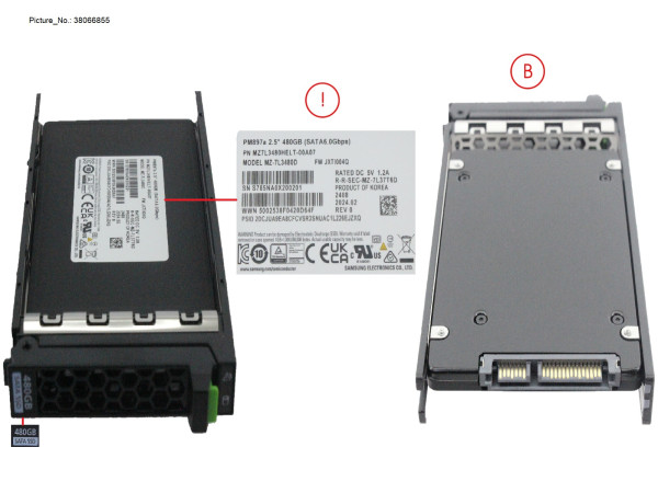 SSD SATA 6G MU 480GB SED IN SFF SLIM