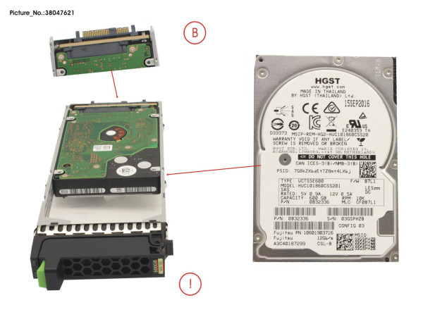 JX40 S2 SED SAS 600GB 10K 12G 512N