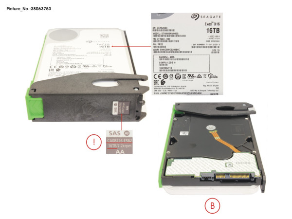 DX HDDE FIPS NLSAS HD DRIVE 3.5" 16TB 7.