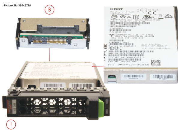 DX S3 SED SSD SAS 1.6TB 12G 2.5