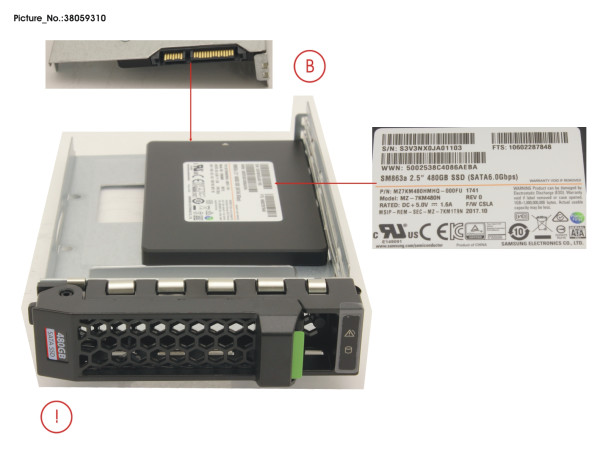 SSD SATA 6G 480GB MIXED-USE 3.5' H-P EP