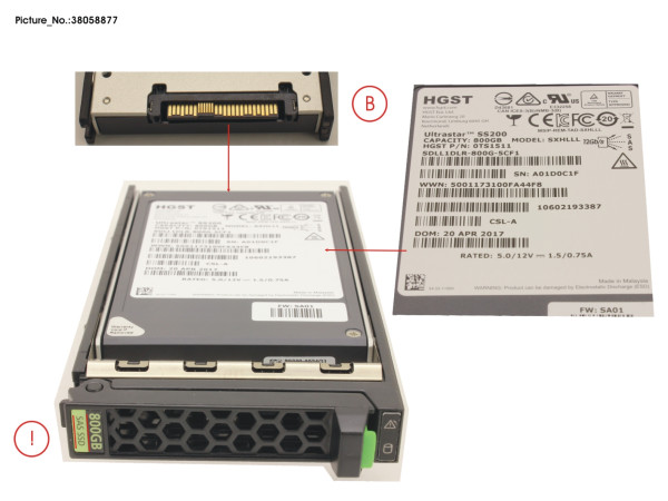 SSD SAS 12G 800GB MIXED-USE 2.5' H-P EP