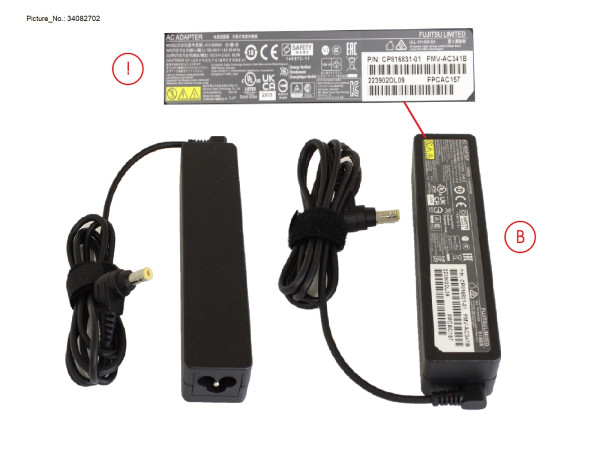 AC-ADAPTER 19V 65W (3-PIN) UKCA TCO9