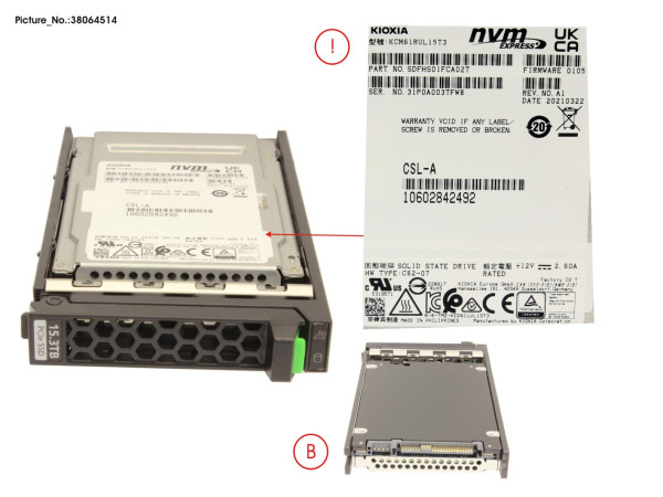 SSD PCIE4 SFF RI 15.3TB