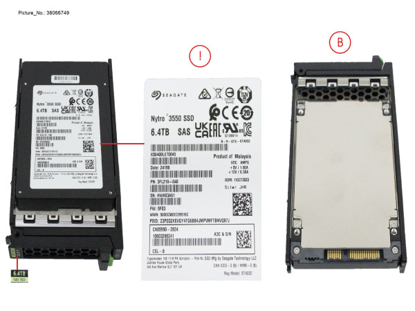 SSD SAS 12G MU 6.4TB IN SFF SLIM