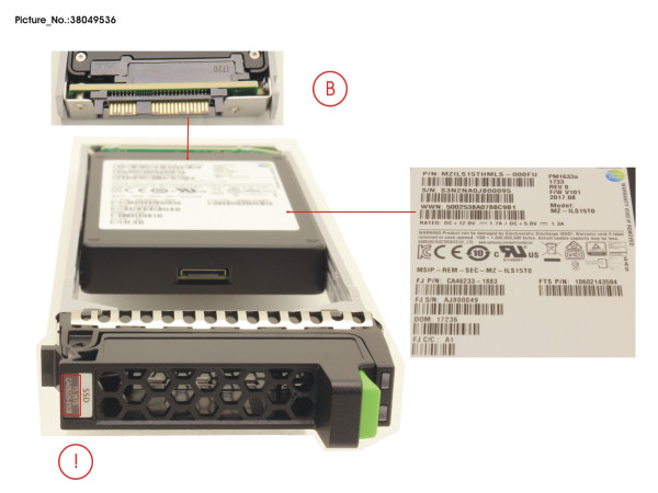 DX MLC SSD SAS 2.5' 15.36TB 12G