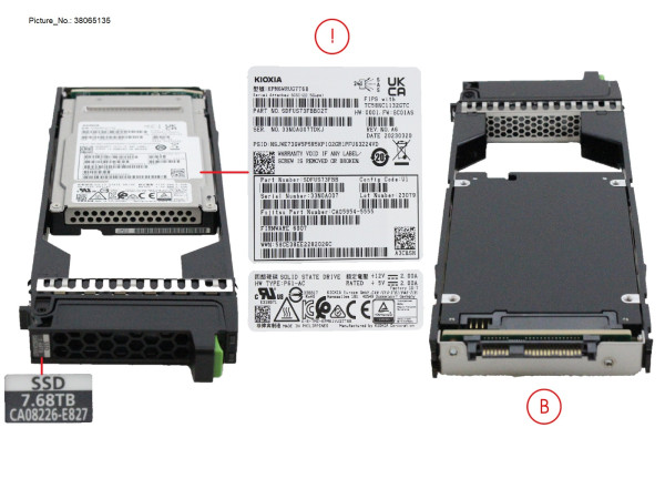 DX/AF FIPS SSD SAS 2.5" 7.68TB 12G